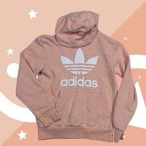 Adidas Light Pink Hoodie with White Logo